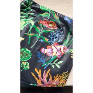 Chris Kellogg size 8 maxi pencil skirt, aquatic, fish, sea life, made in USA